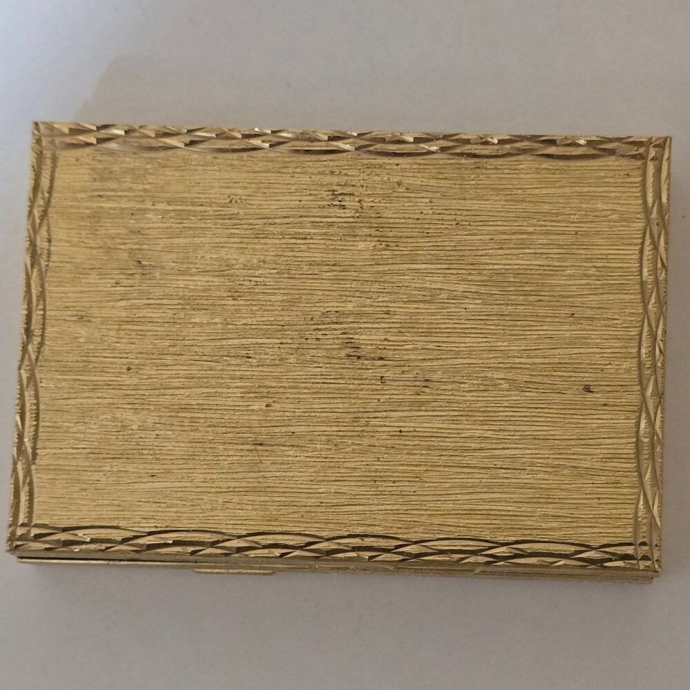 Vintage Luzier Powder Gold Tone Compact with Mirror
